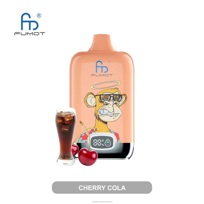 RandM Vape Erfahrung | Fumot Original RandM Digital Box 00P216 12000-Akku und Liquid-Display-Vape-Gerät Kirschcola